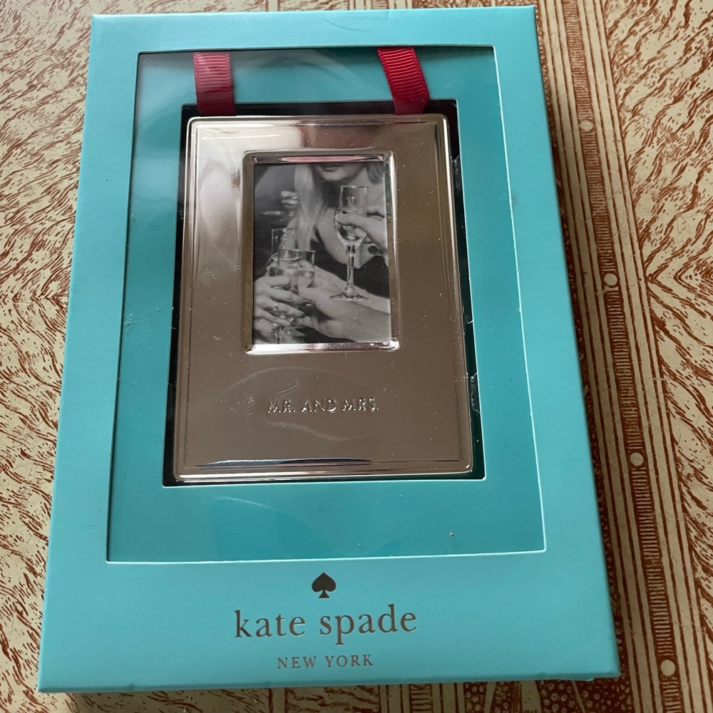 Kate Spade Mr. & Mrs. Photo Ornament-New